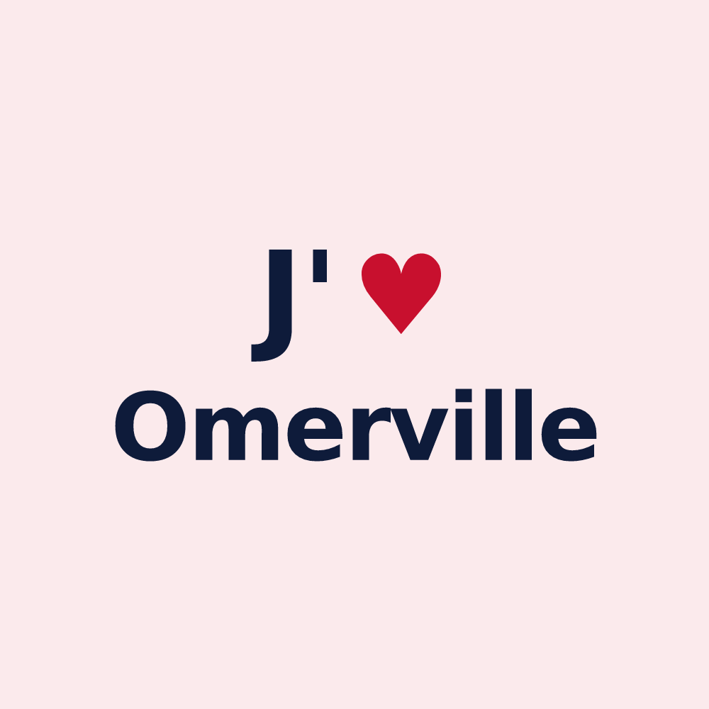 Magnet personnalisé Omerville — design J'aime Omerville