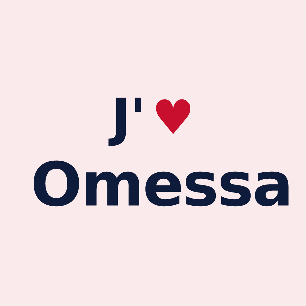 Magnet personnalisé Omessa — design J'aime Omessa