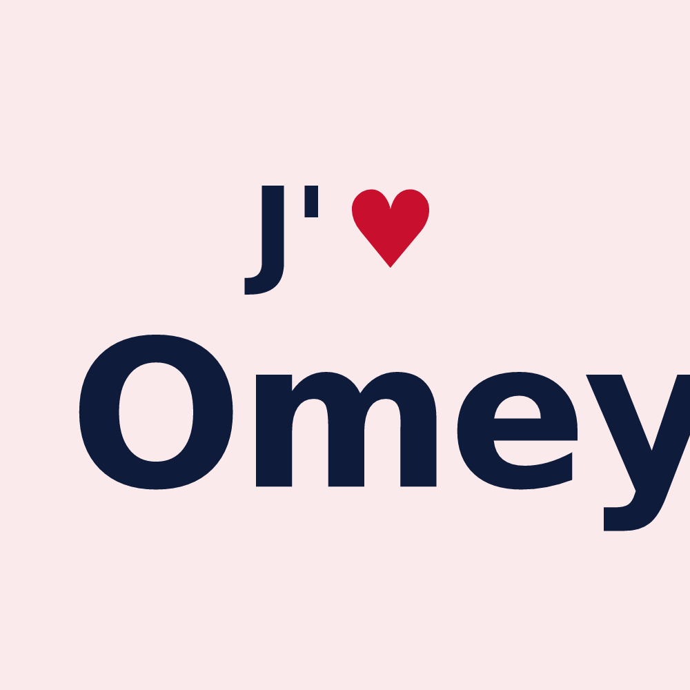 Magnet personnalisé Omey — design J'aime Omey