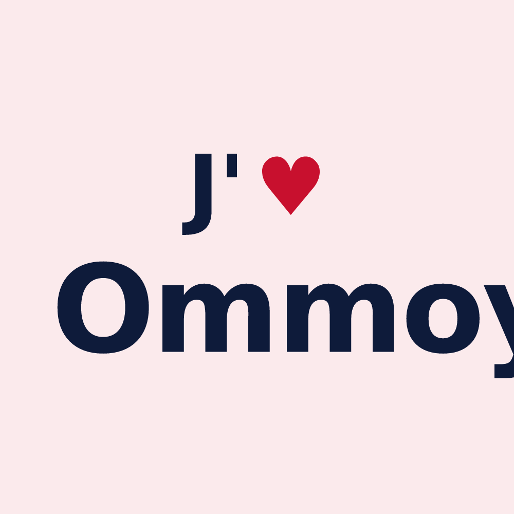Magnet personnalisé Ommoy — design J'aime Ommoy