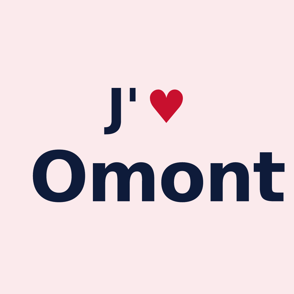 Magnet personnalisé Omont — design J'aime Omont