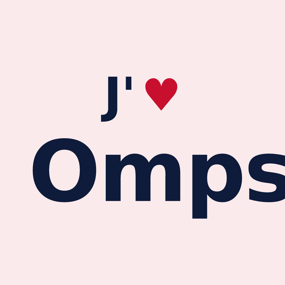 Magnet personnalisé Omps — design J'aime Omps