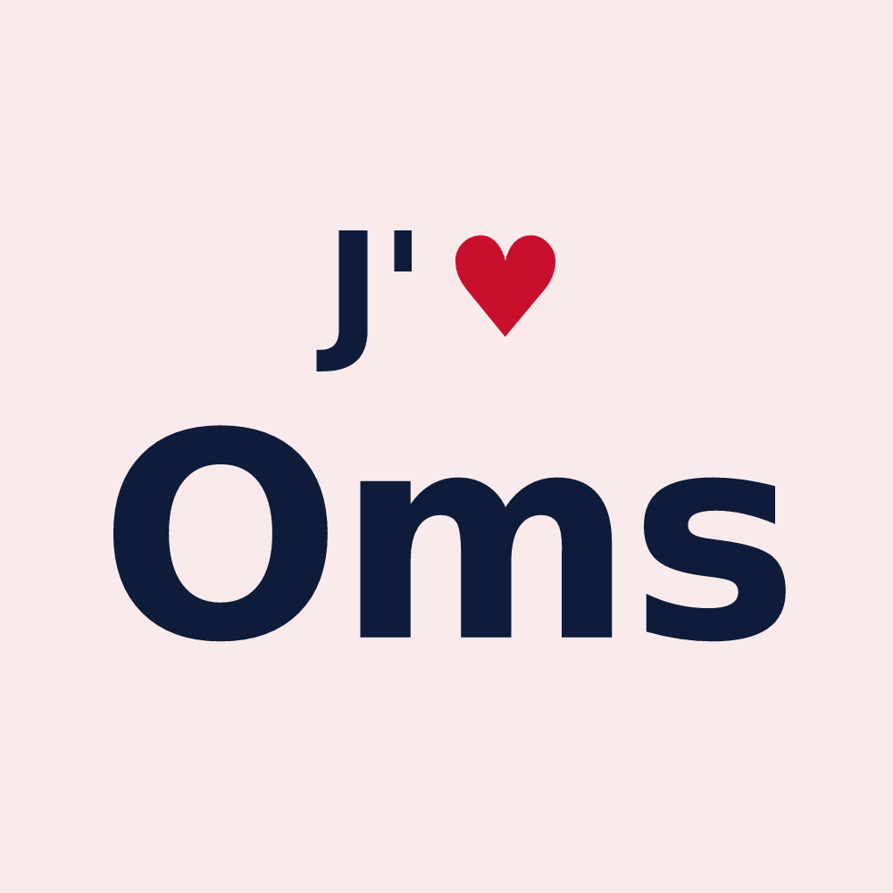 Magnet personnalisé Oms — design J'aime Oms