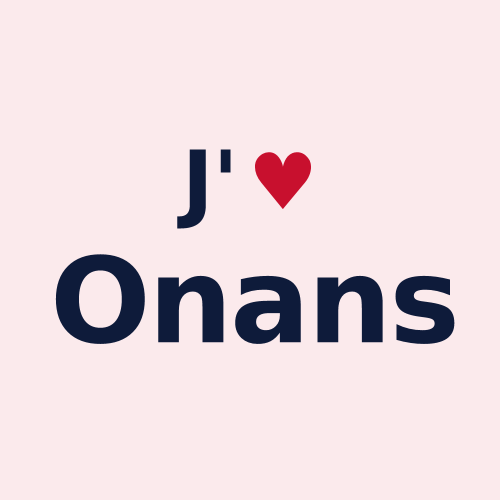 Magnet personnalisé Onans — design J'aime Onans