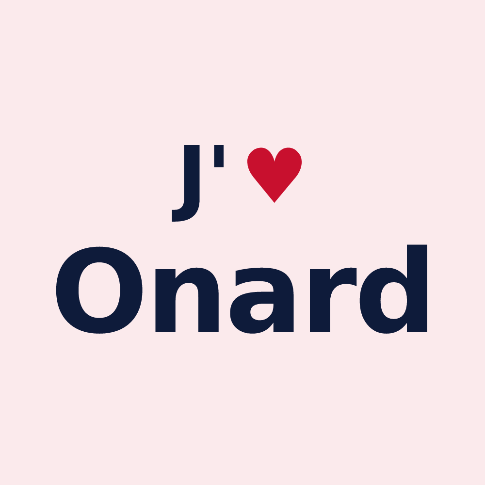 Magnet personnalisé Onard — design J'aime Onard