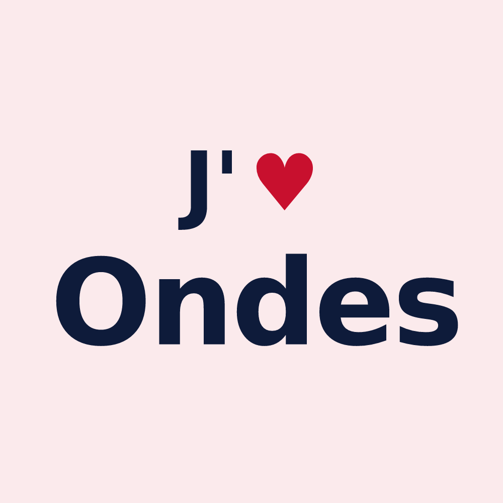 Magnet personnalisé Ondes — design « J'aime Ondes » imprimé sur le magnet