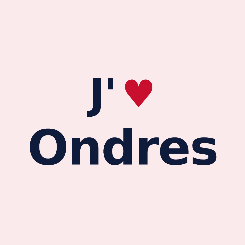 Magnet personnalisé Ondres — design J'aime Ondres