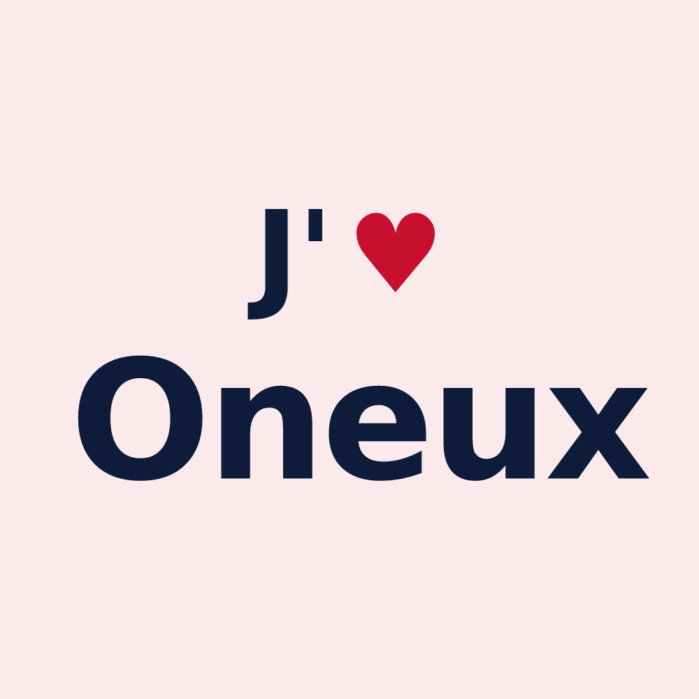 Magnet personnalisé Oneux — design J'aime Oneux