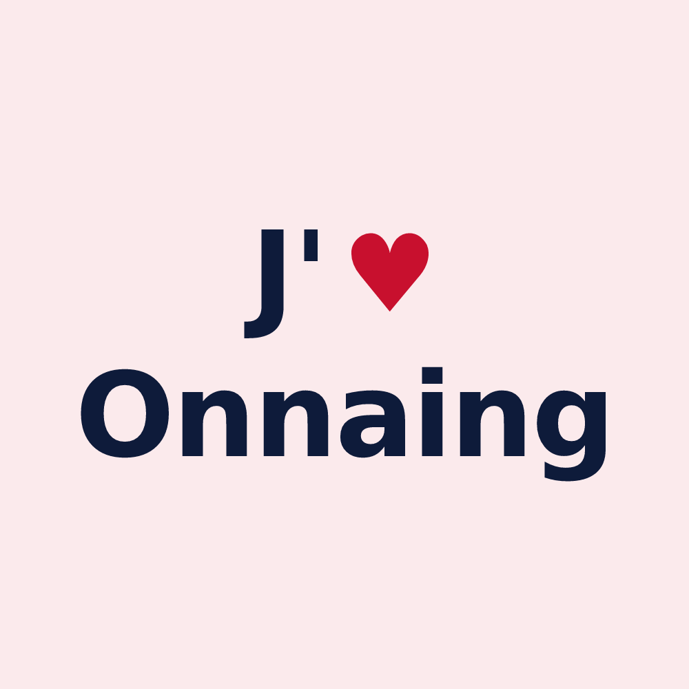 Magnet personnalisé Onnaing — design J'aime Onnaing
