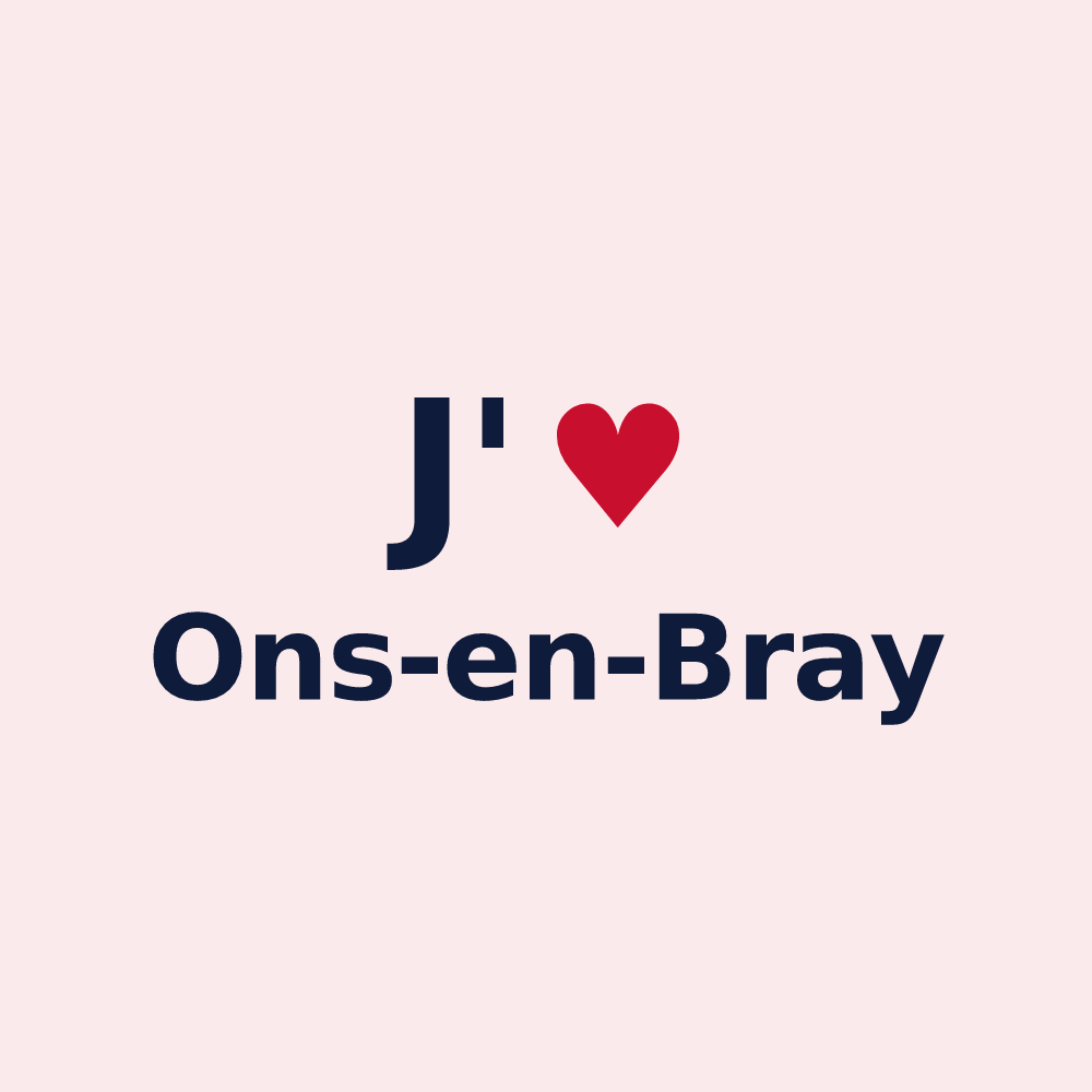 Magnet personnalisé Ons-en-Bray — design J'aime Ons-en-Bray