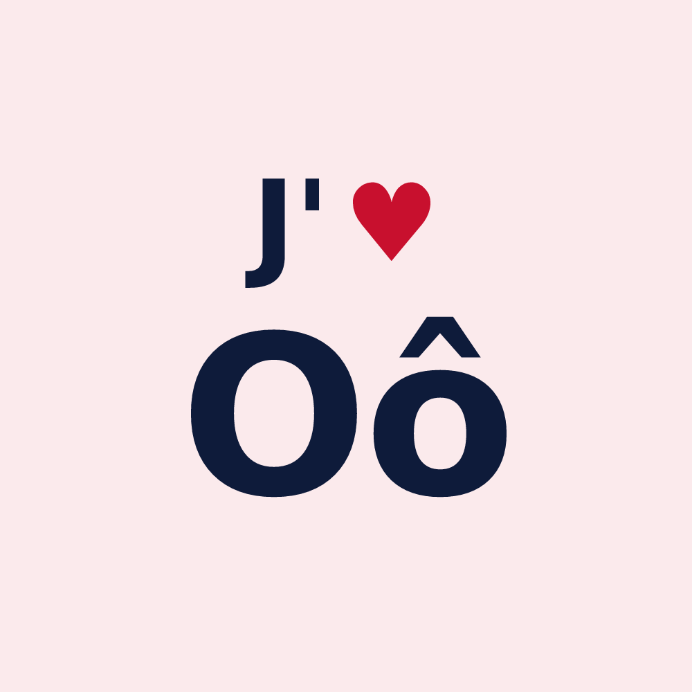 Magnet personnalisé Oô — design J'aime Oô
