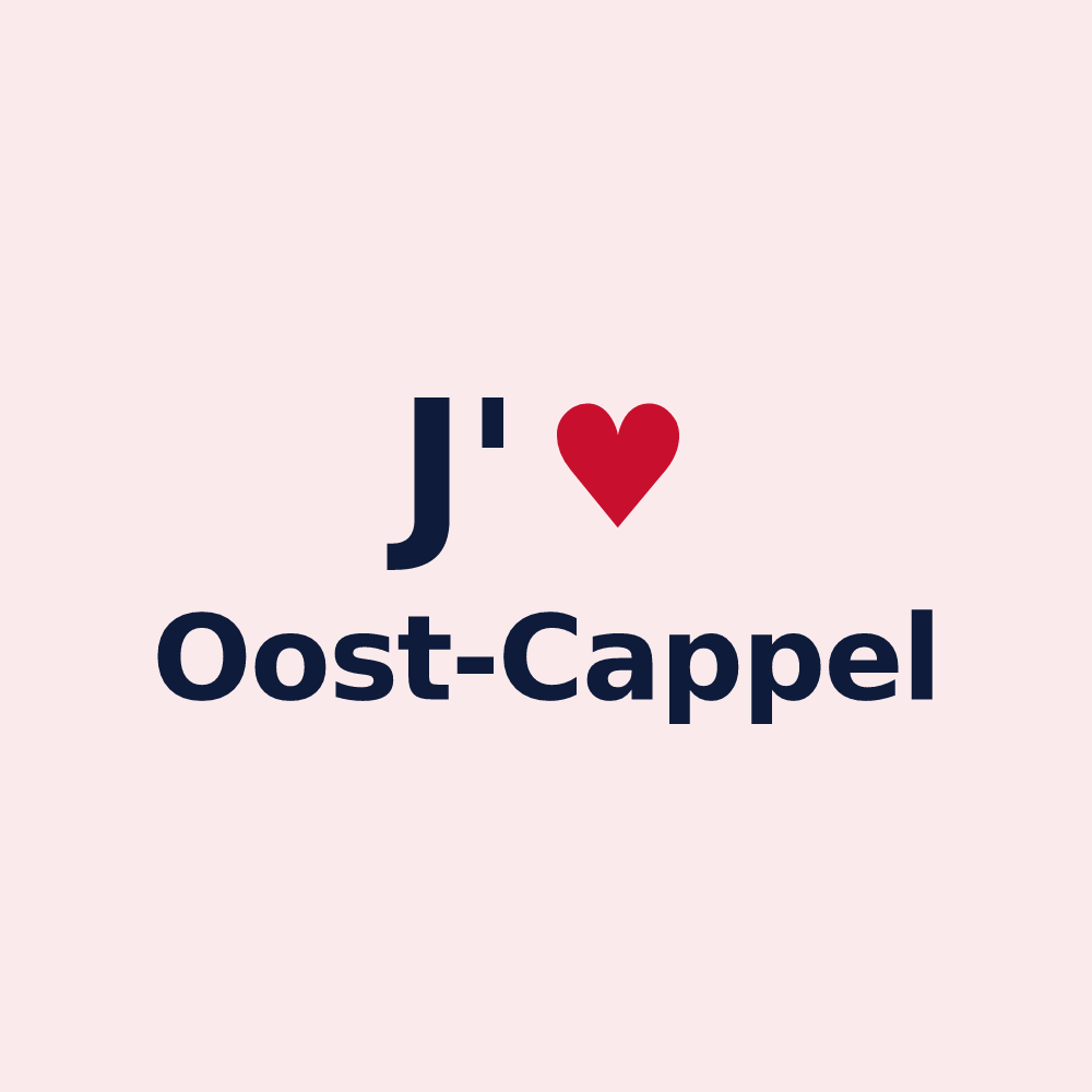 Magnet personnalisé Oost-Cappel — design J'aime Oost-Cappel