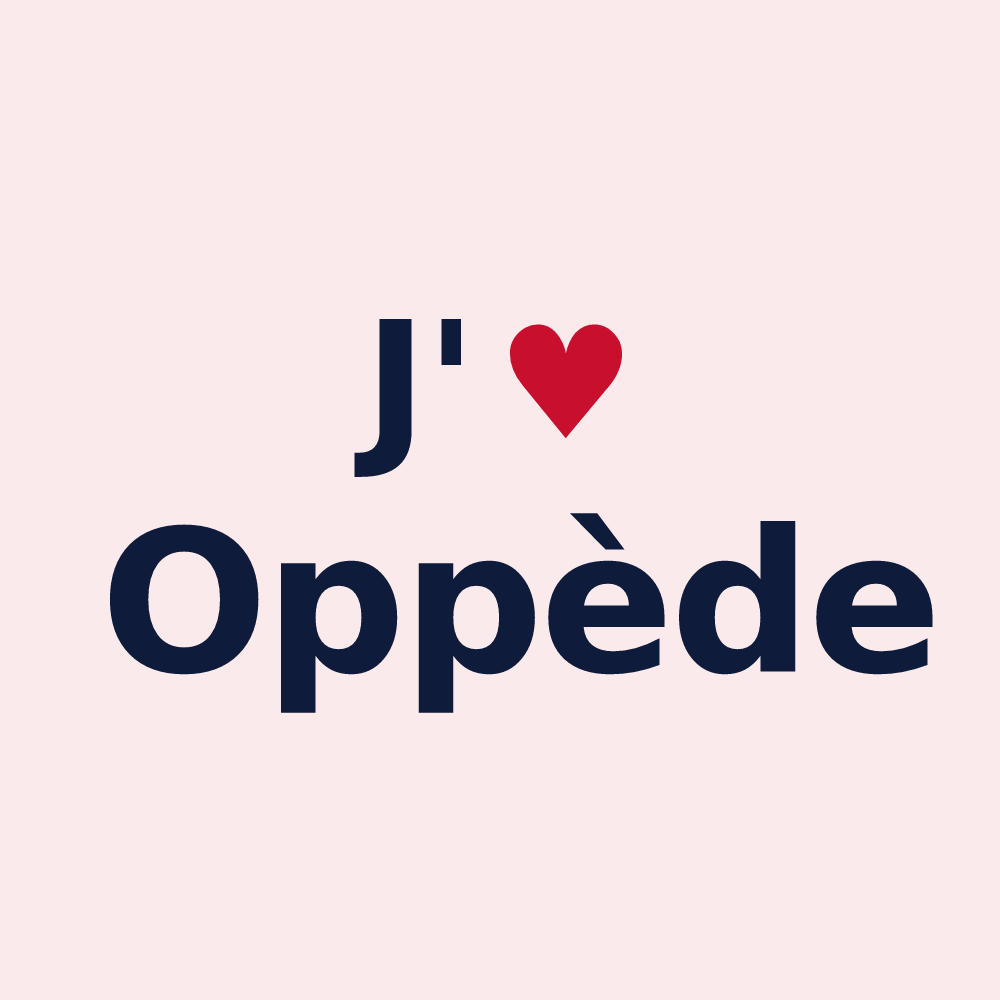 Magnet personnalisé Oppède — design J'aime Oppède
