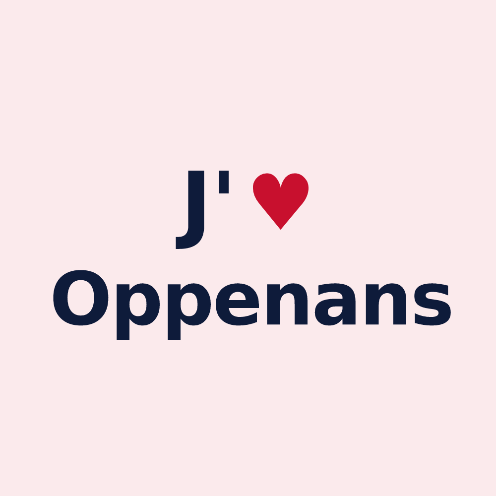 Magnet personnalisé Oppenans — design J'aime Oppenans