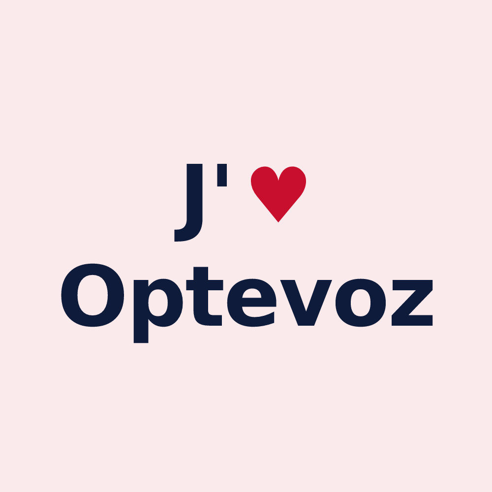 Magnet personnalisé Optevoz — design J'aime Optevoz