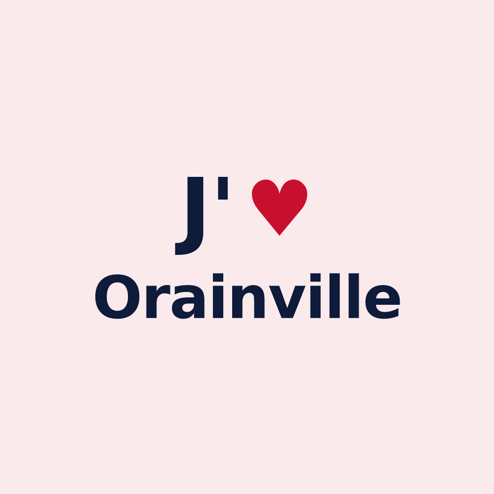 Magnet personnalisé Orainville — design J'aime Orainville