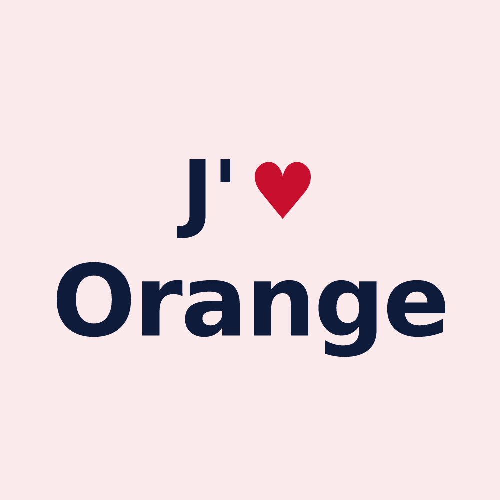 Magnet personnalisé Orange — design J'aime Orange