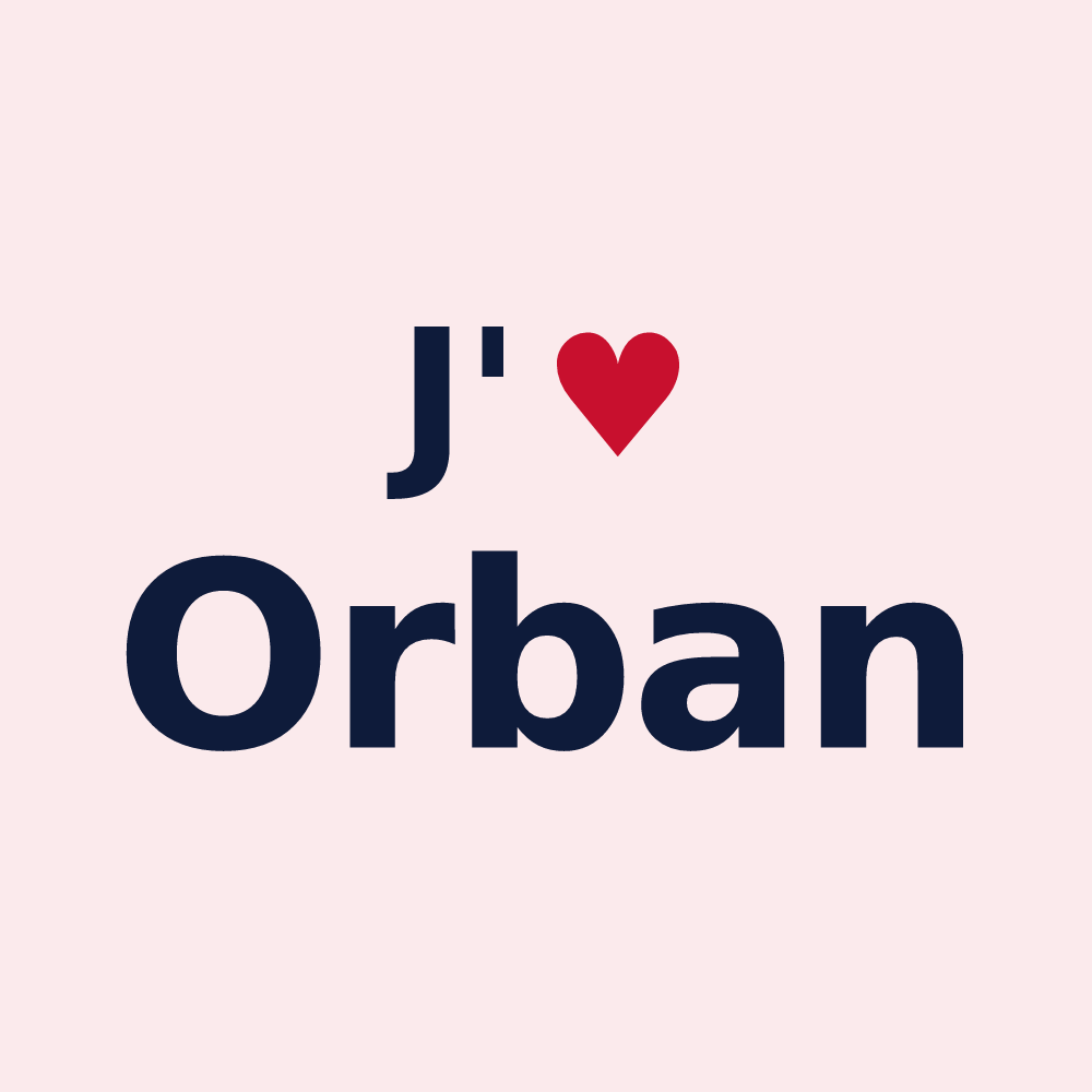 Magnet personnalisé Orban — design J'aime Orban