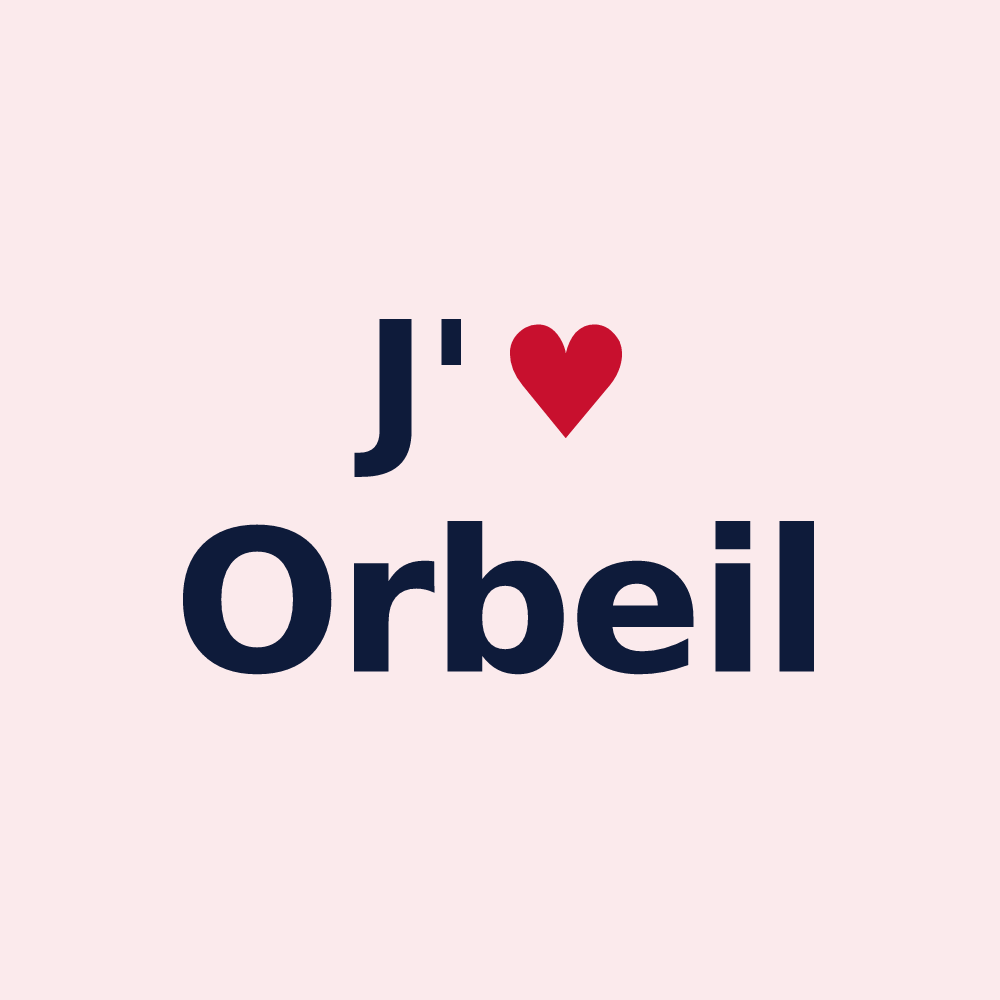 Magnet personnalisé Orbeil — design J'aime Orbeil