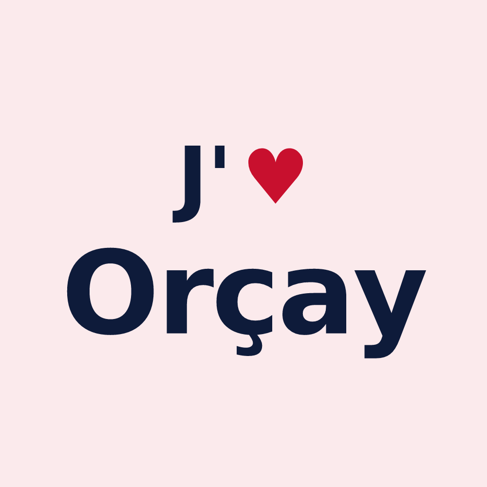 Magnet personnalisé Orçay — design J'aime Orçay