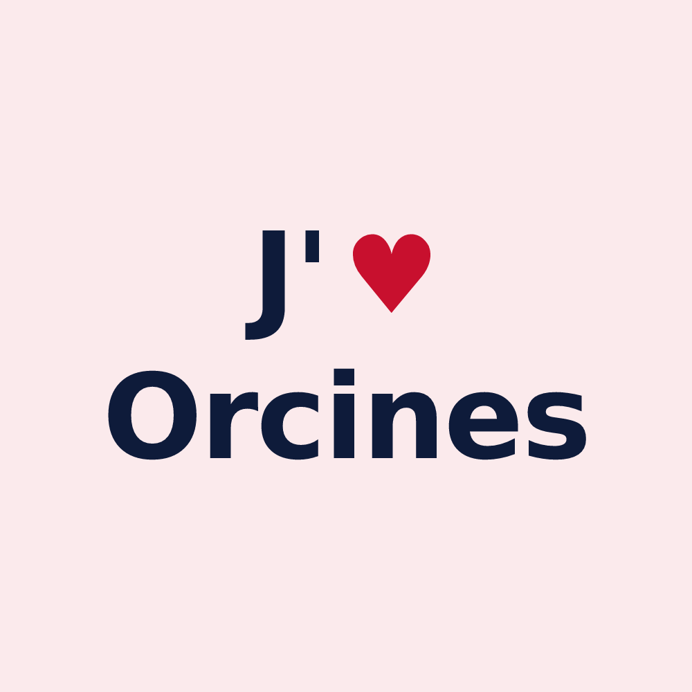 Magnet personnalisé Orcines — design J'aime Orcines