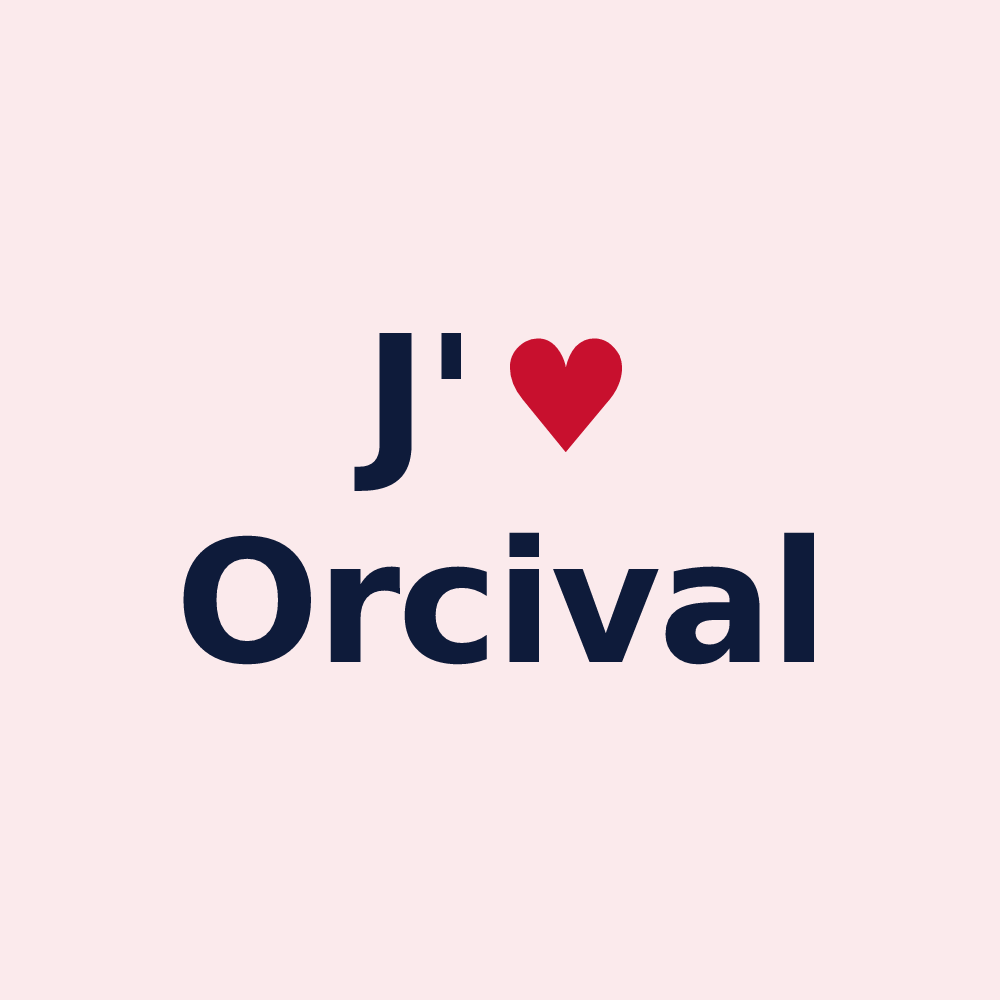 Magnet personnalisé Orcival — design J'aime Orcival
