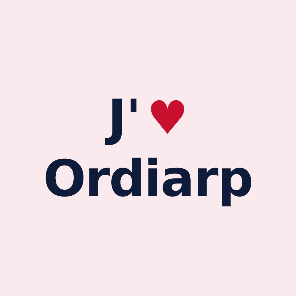 Magnet personnalisé Ordiarp — design J'aime Ordiarp