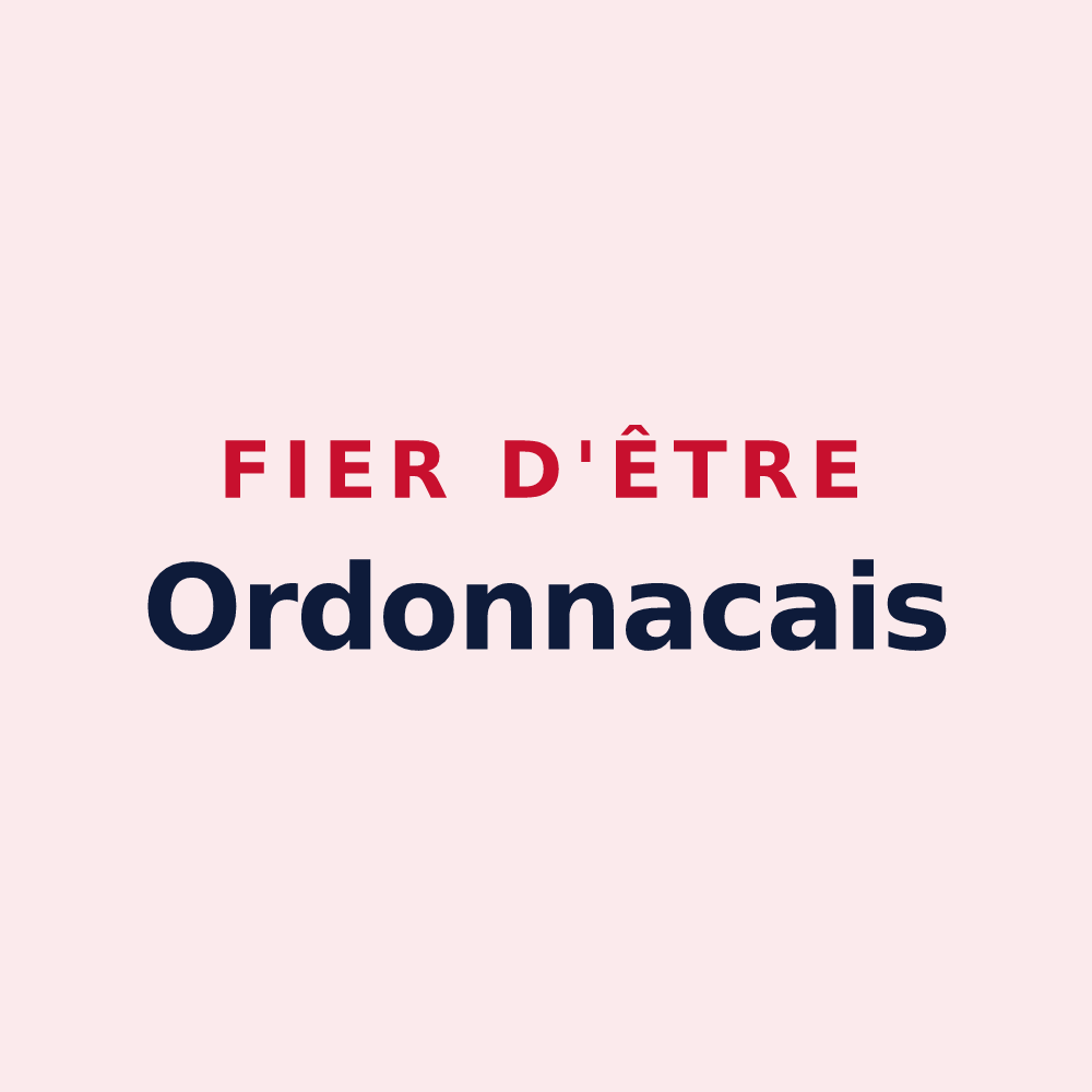Magnet « Fier d'être Ordonnacais » — design pour Ordonnac