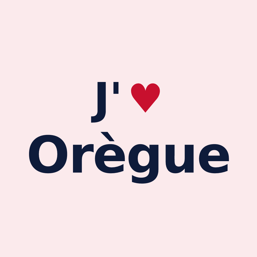 Magnet personnalisé Orègue — design J'aime Orègue