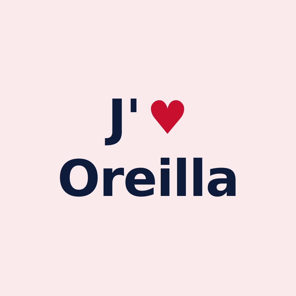 Magnet personnalisé Oreilla — design J'aime Oreilla