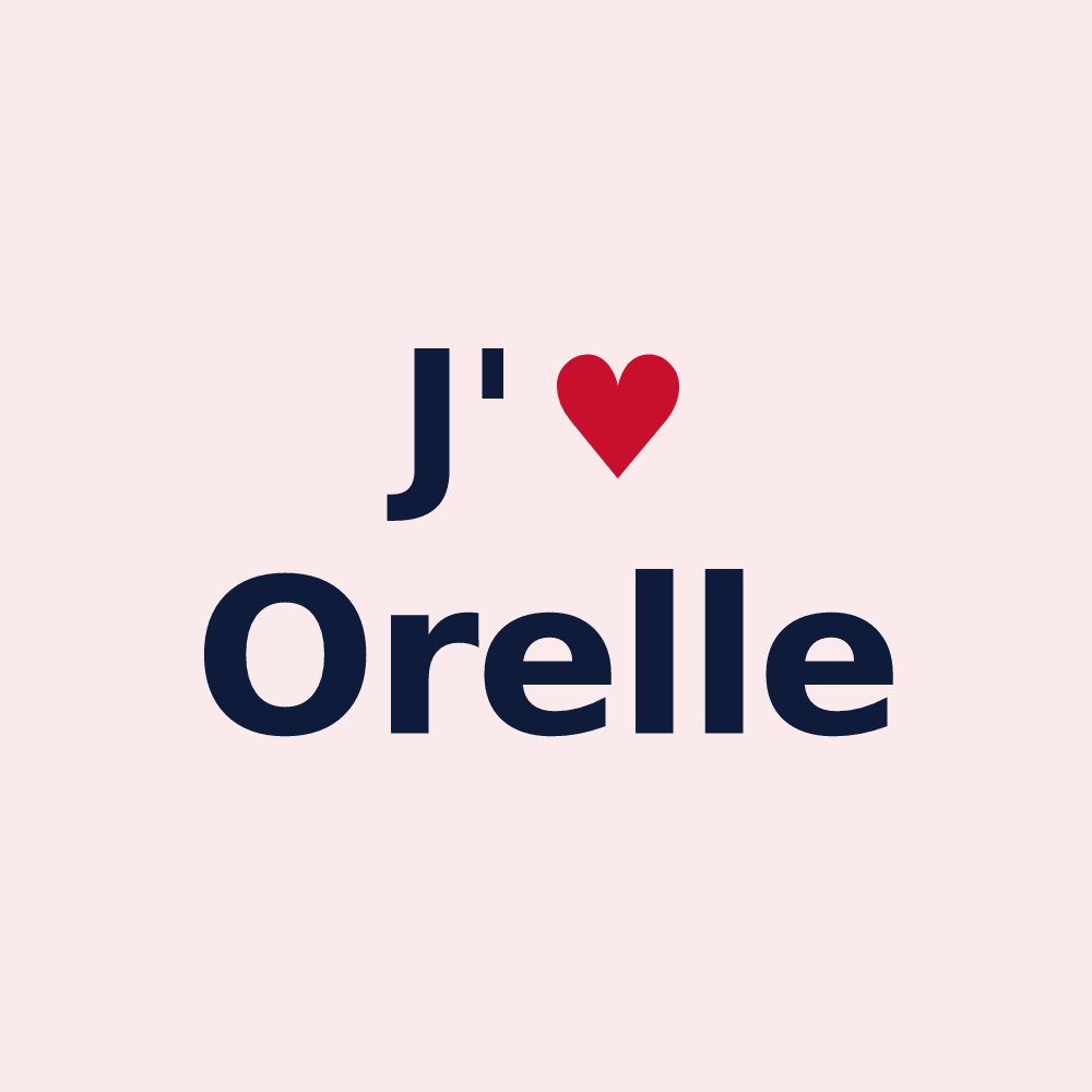 Magnet personnalisé Orelle — design J'aime Orelle