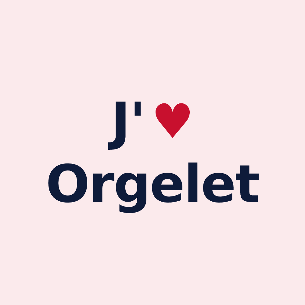 Magnet personnalisé Orgelet — design « J'aime Orgelet » imprimé sur le magnet