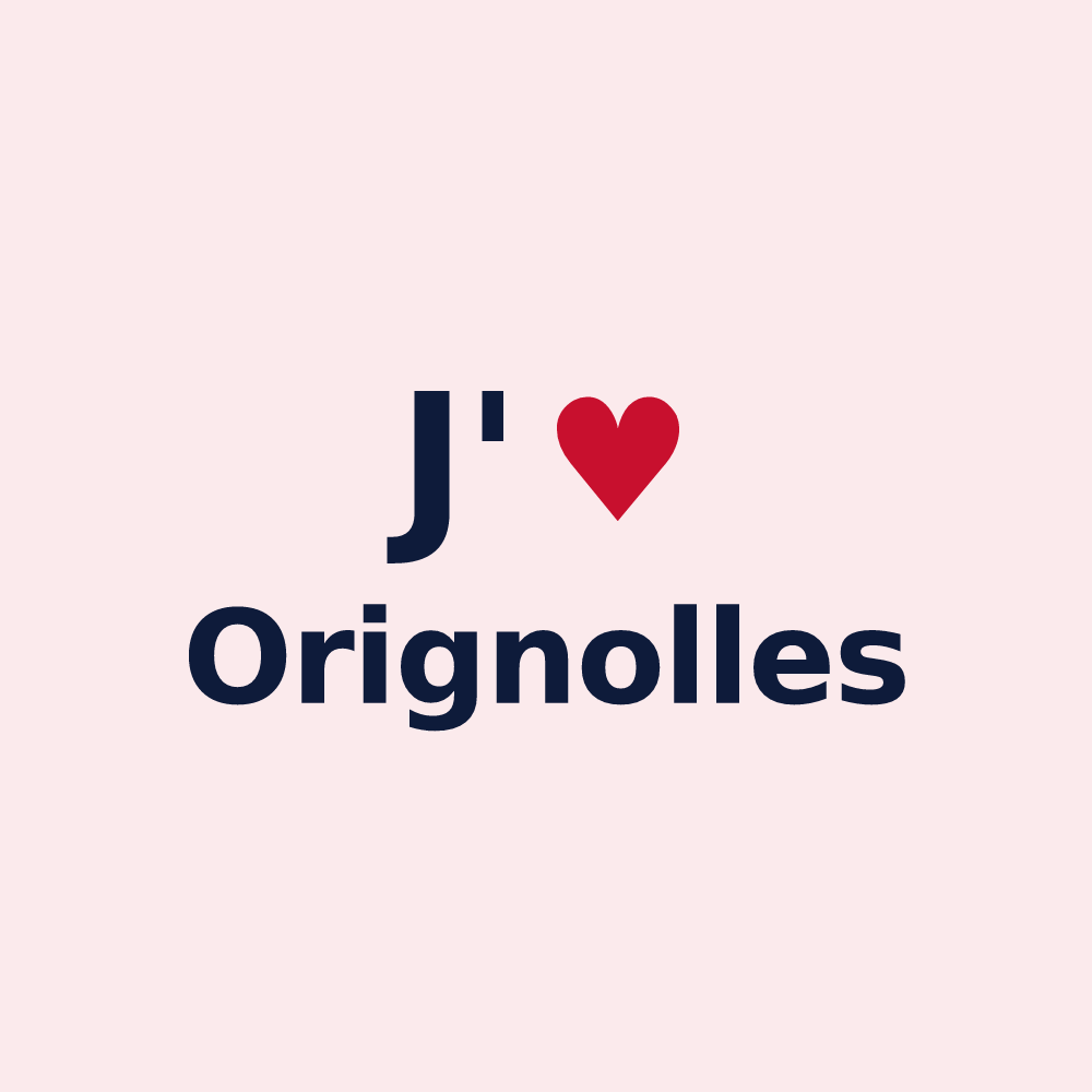 Magnet personnalisé Orignolles — design J'aime Orignolles