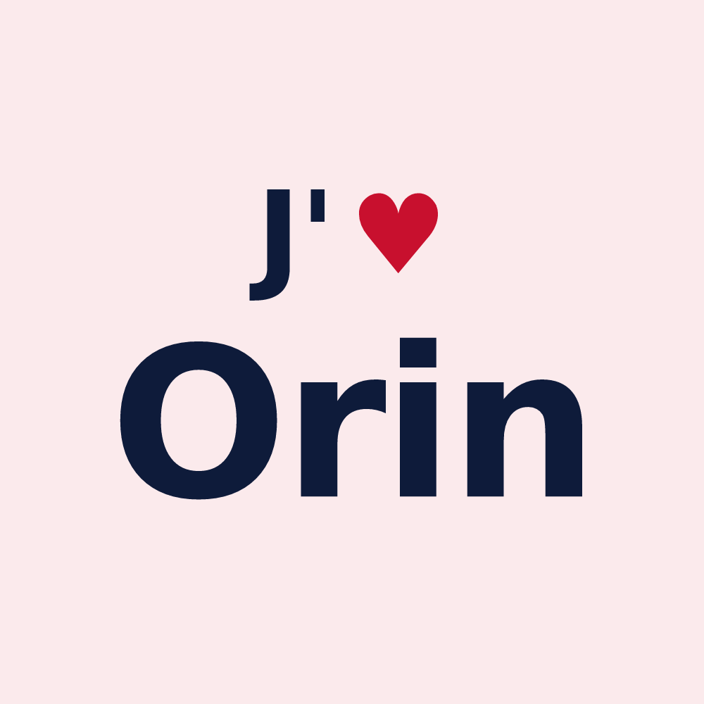 Magnet personnalisé Orin — design J'aime Orin