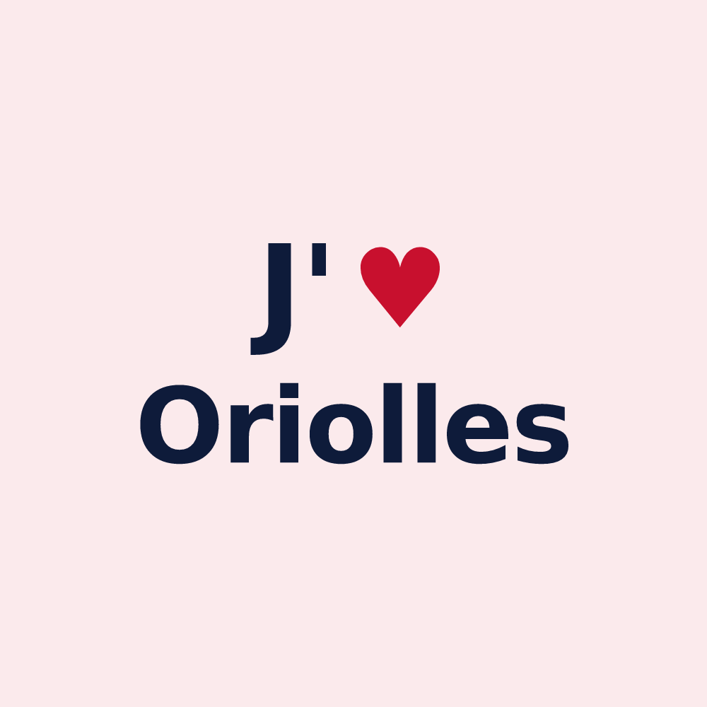 Magnet personnalisé Oriolles — design J'aime Oriolles