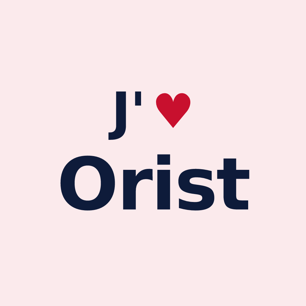 Magnet personnalisé Orist — design J'aime Orist