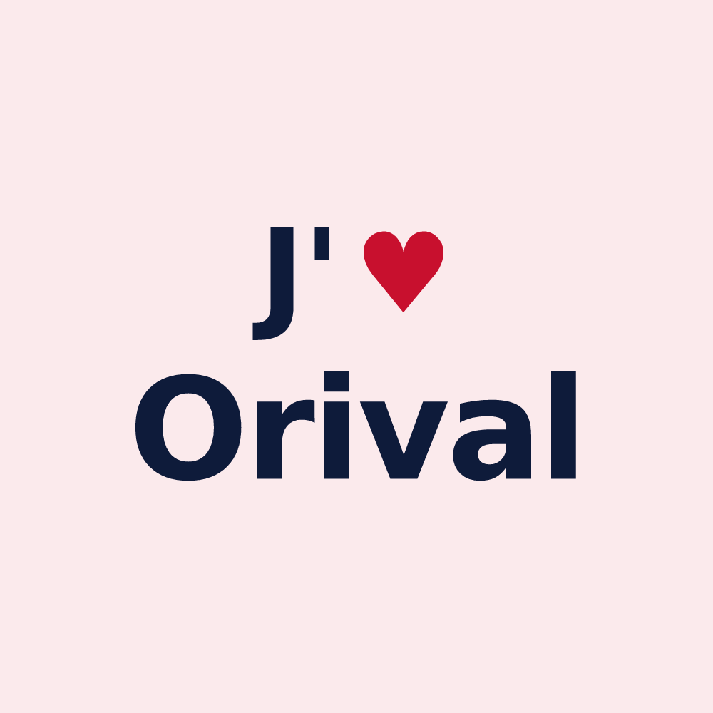 Magnet personnalisé Orival — design J'aime Orival