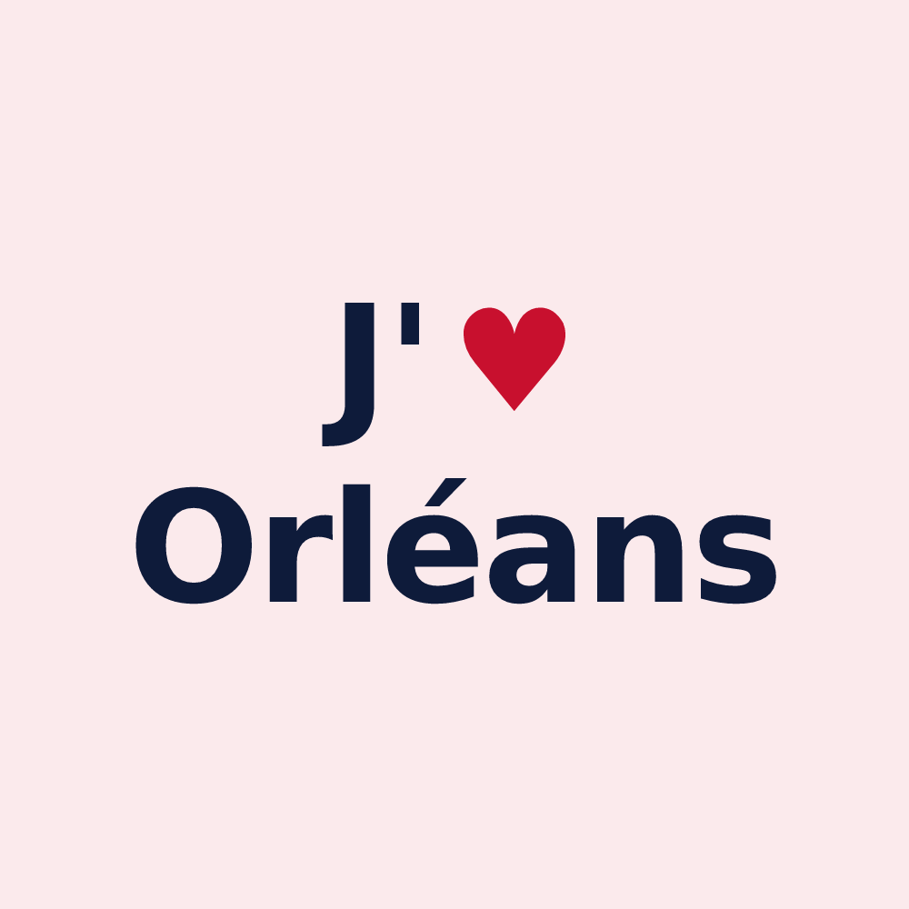 Magnet personnalisé Orléans — design J'aime Orléans