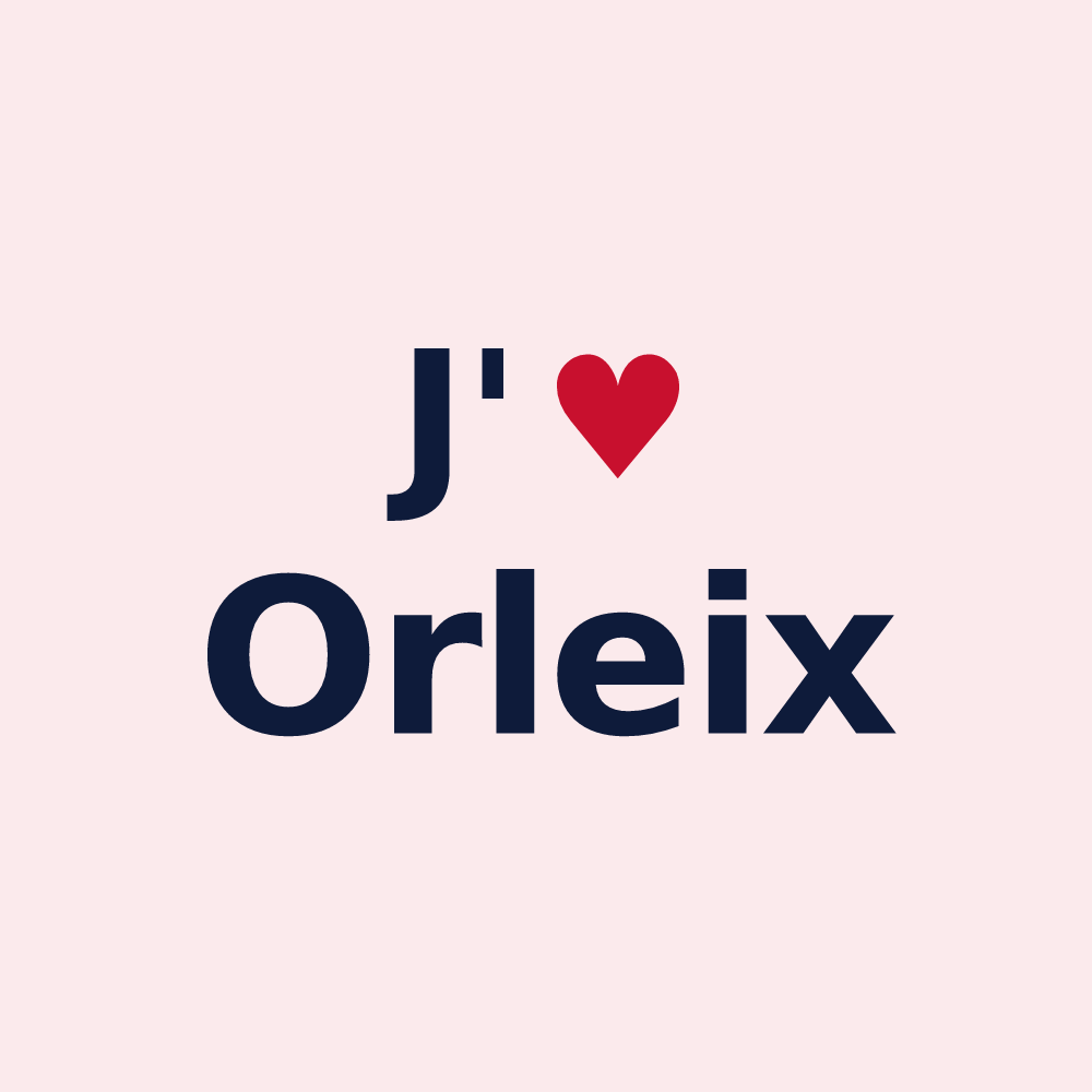 Magnet personnalisé Orleix — design J'aime Orleix