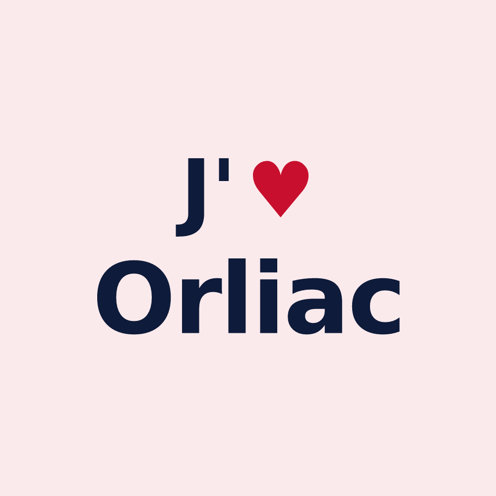 Magnet personnalisé Orliac — design J'aime Orliac