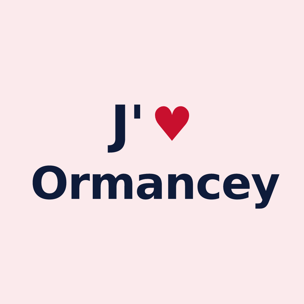Magnet personnalisé Ormancey — design J'aime Ormancey
