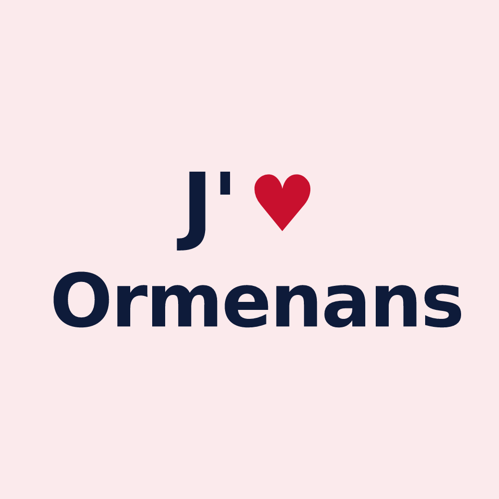 Magnet personnalisé Ormenans — design J'aime Ormenans
