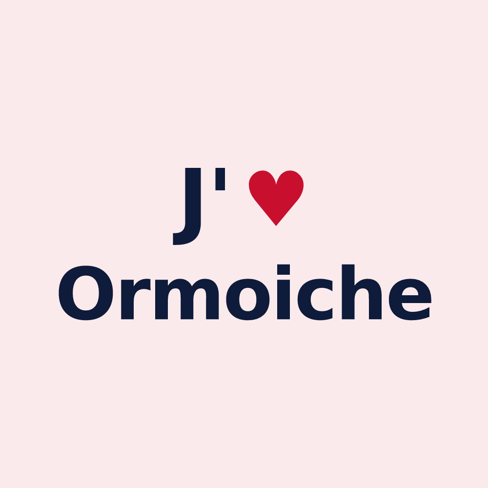 Magnet personnalisé Ormoiche — design J'aime Ormoiche