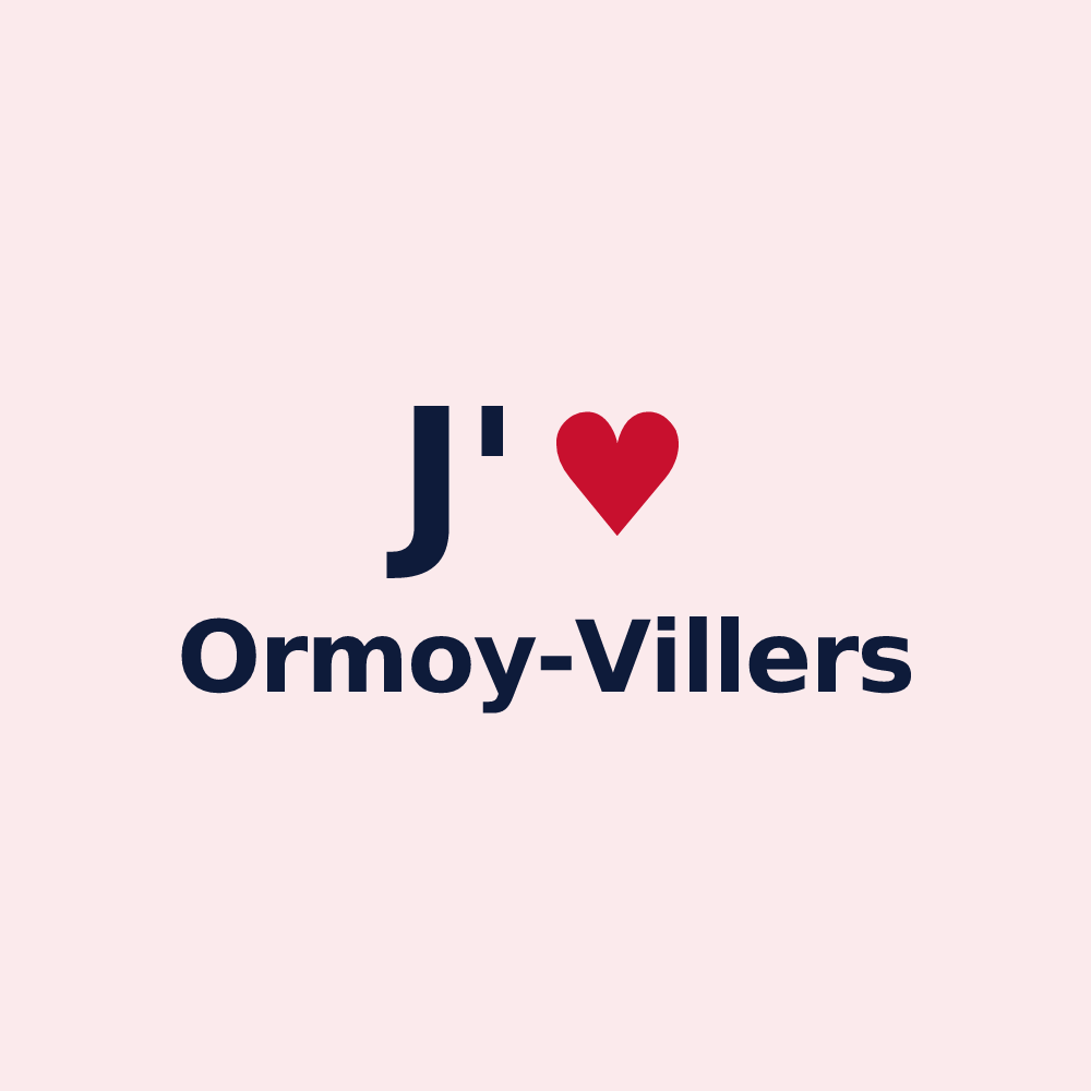Magnet personnalisé Ormoy-Villers — design J'aime Ormoy-Villers