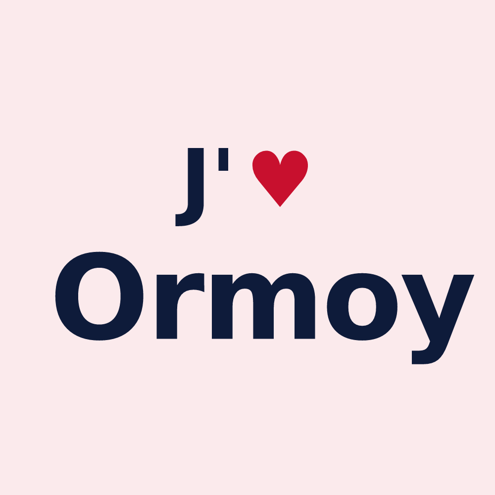 Magnet personnalisé Ormoy — design J'aime Ormoy