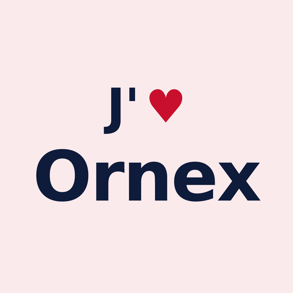 Magnet personnalisé Ornex — design J'aime Ornex