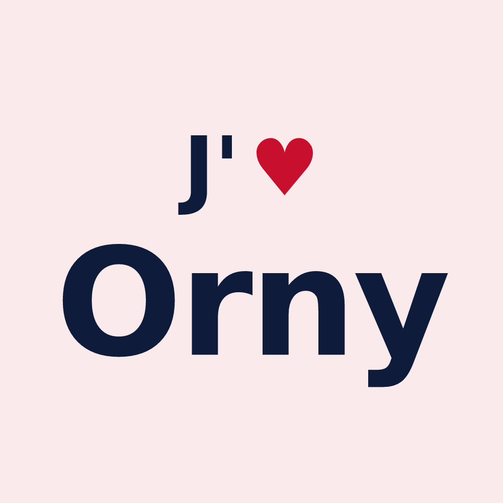 Magnet personnalisé Orny — design J'aime Orny