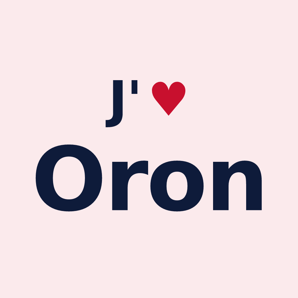 Magnet personnalisé Oron — design J'aime Oron