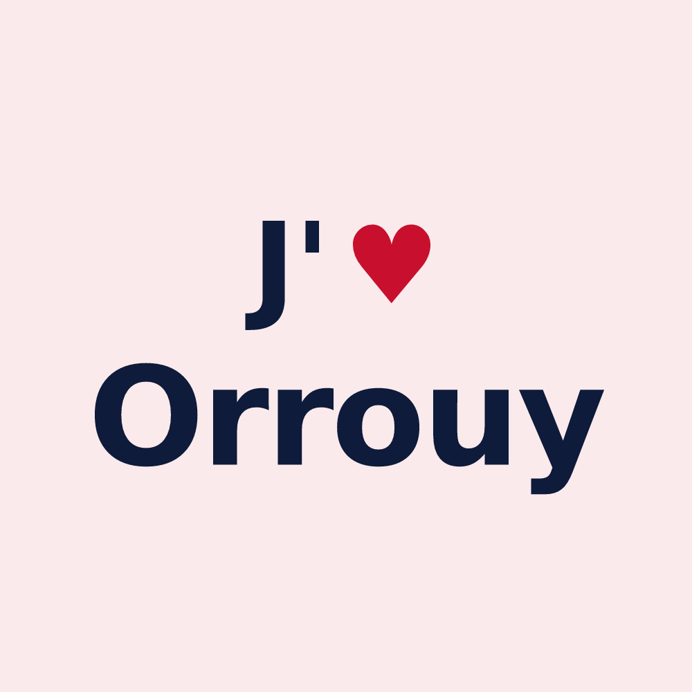 Magnet personnalisé Orrouy — design J'aime Orrouy