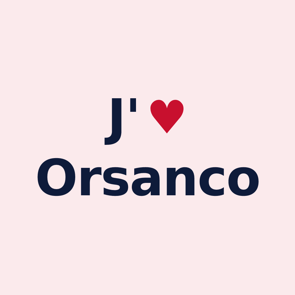 Magnet personnalisé Orsanco — design J'aime Orsanco